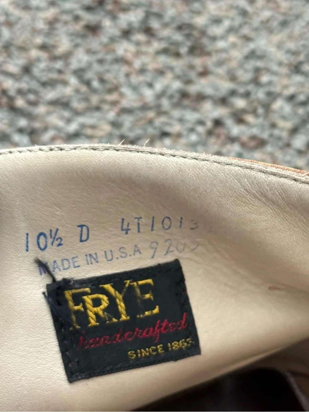 Frye Men's 10.5 D Vintage Lace Up Leather Chukka Ankle Boots Tan Brown USA